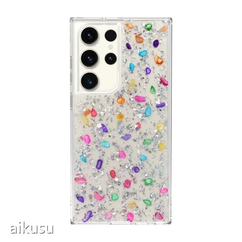 1.5M Anti Shock Colorful Gemstone Stone Massage Feeling Android Mobile Phone Case for Samsung S24 S23 Ultra-1 1