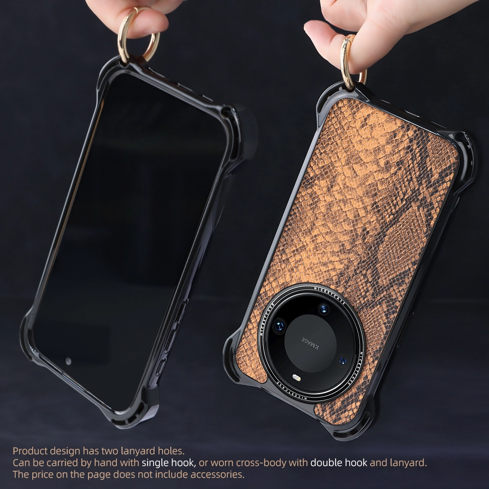Chic à motif de serpent 7,5 m Anti-drop Vegan Pu Leather Téléphone pour Huawei Mate Series Fabricant personnalisé Aikusu 1