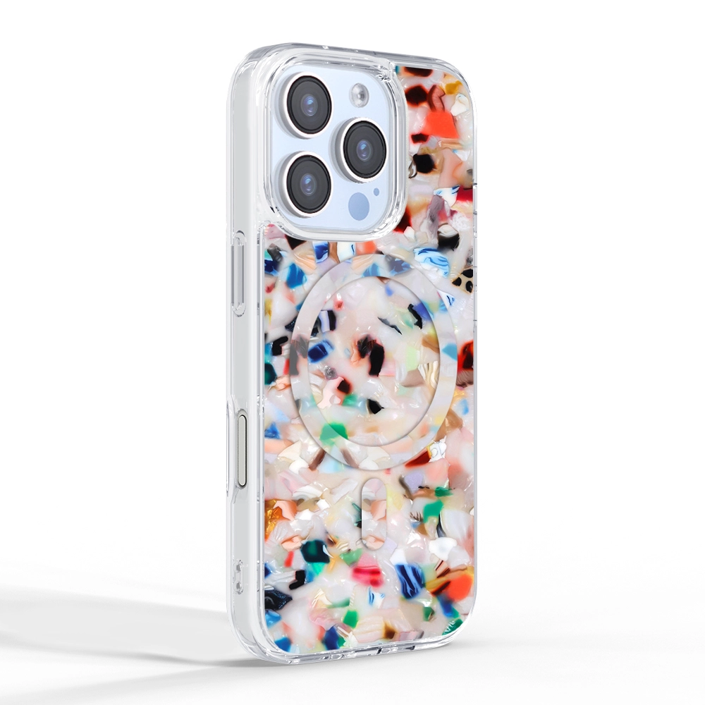 カラフルな1.5mアンチショックレインボー紙吹雪シェル電話ケースiPhoneケースカスタマイズメーカーAikusu 1