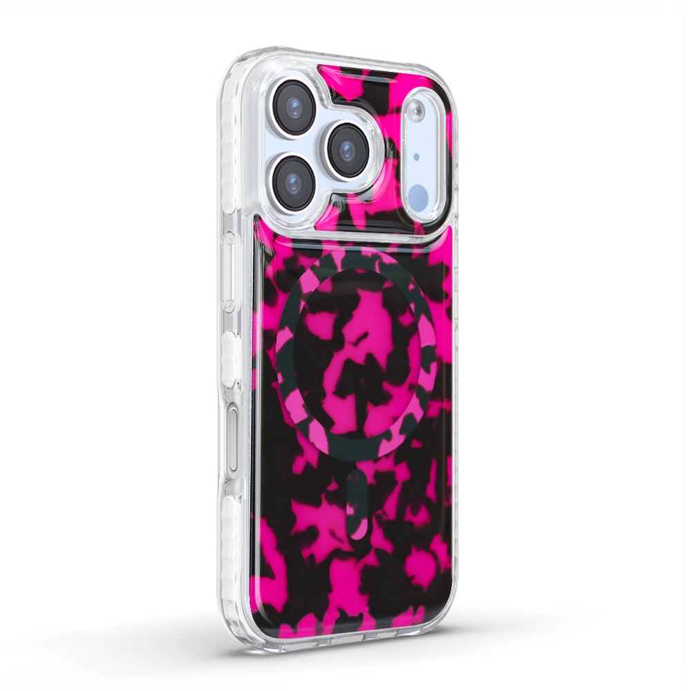マグネット式 5M 耐衝撃 ラズベリー トータスシェル スマホケース カスタマイズプロバイダー aikusu 1