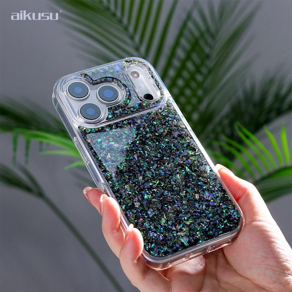 1.5M anti shock mother of pearl phone case for IPhone 17 Pro Max custom manufacturer aikusu 1