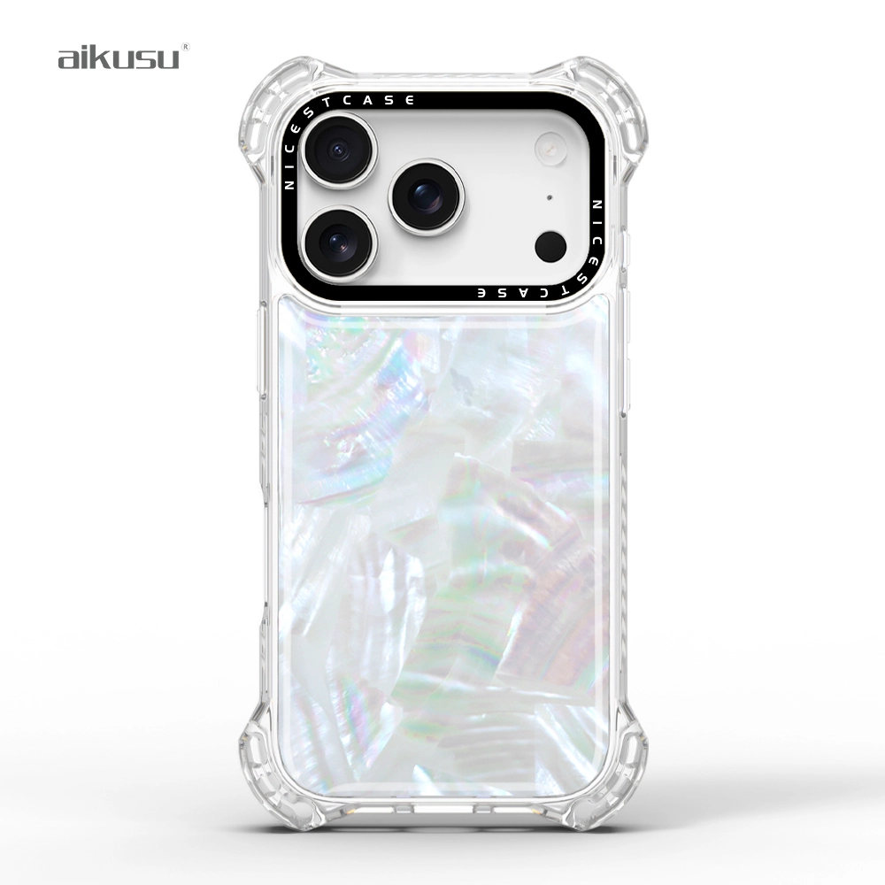 Innovative and natural 7.5M anti shock mother of pearl phone case wholesale business in bulk quantity aikusu-for iPhone 17 1