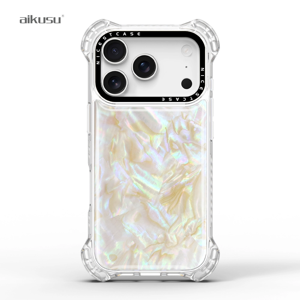 Gold color 7.5M anti shock mother of pearl phone case uck buy supplier exp aikusu-for iPhone 17 1